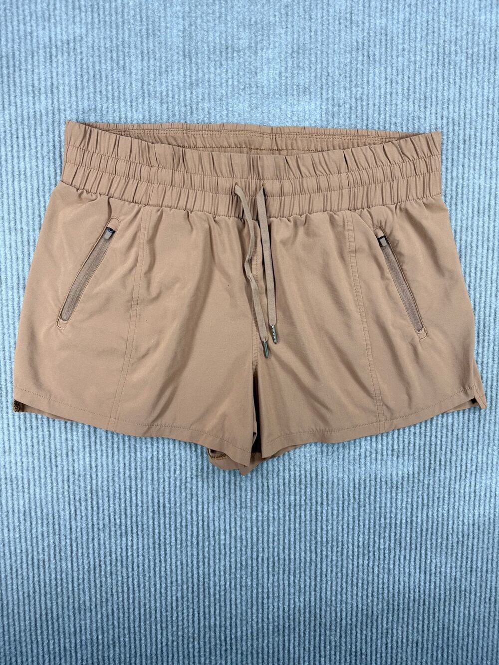 All In Motion Brown Athletic Zipper Pocket Shorts L